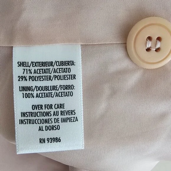 Petite Sophisticate Vintage Single-Breasted Blazer | NWT | 4P | Powder Pink - Picture 13 of 14